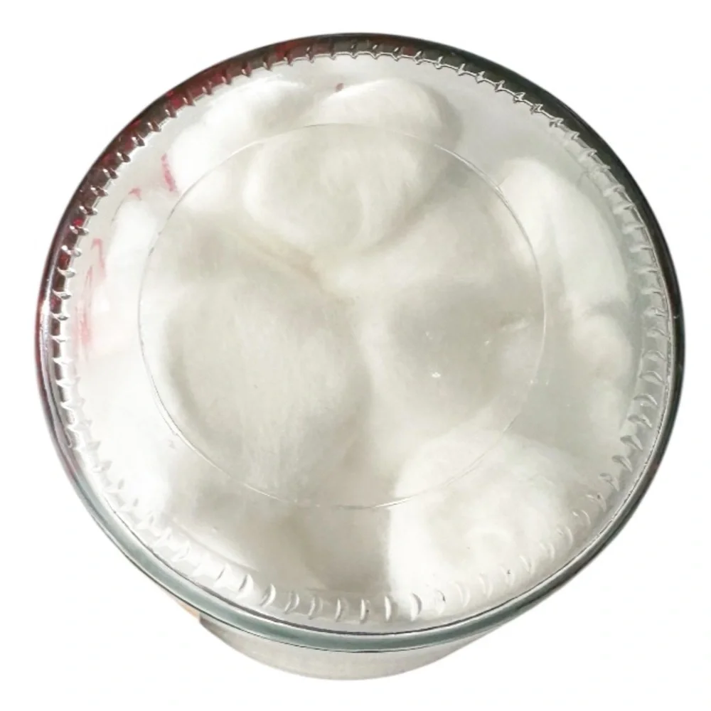 NEW Rae Dunn MERRY CHRISTMAS Cotton Balls Glass Jar w/Lid